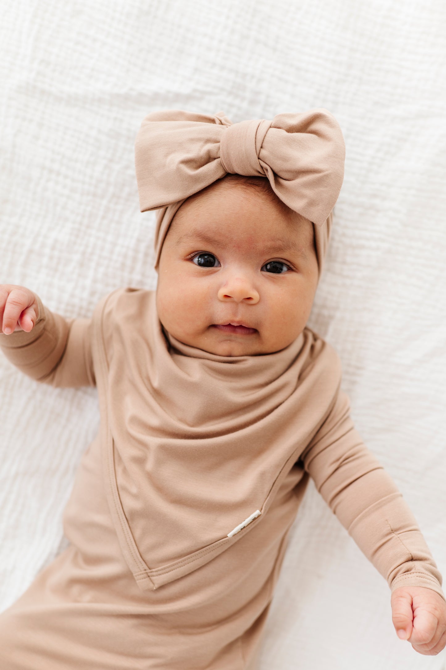 Sand Neutrals Top Knot Bow