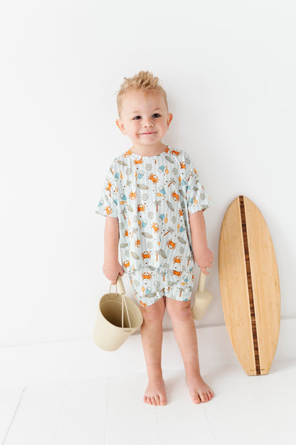 Crabby Cabana Drawstring Short Set