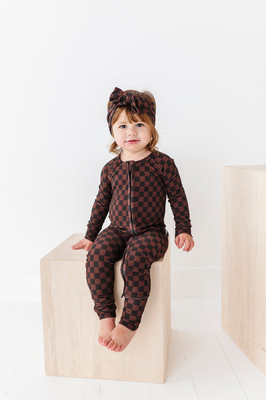 Java Check Ribbed Zippy