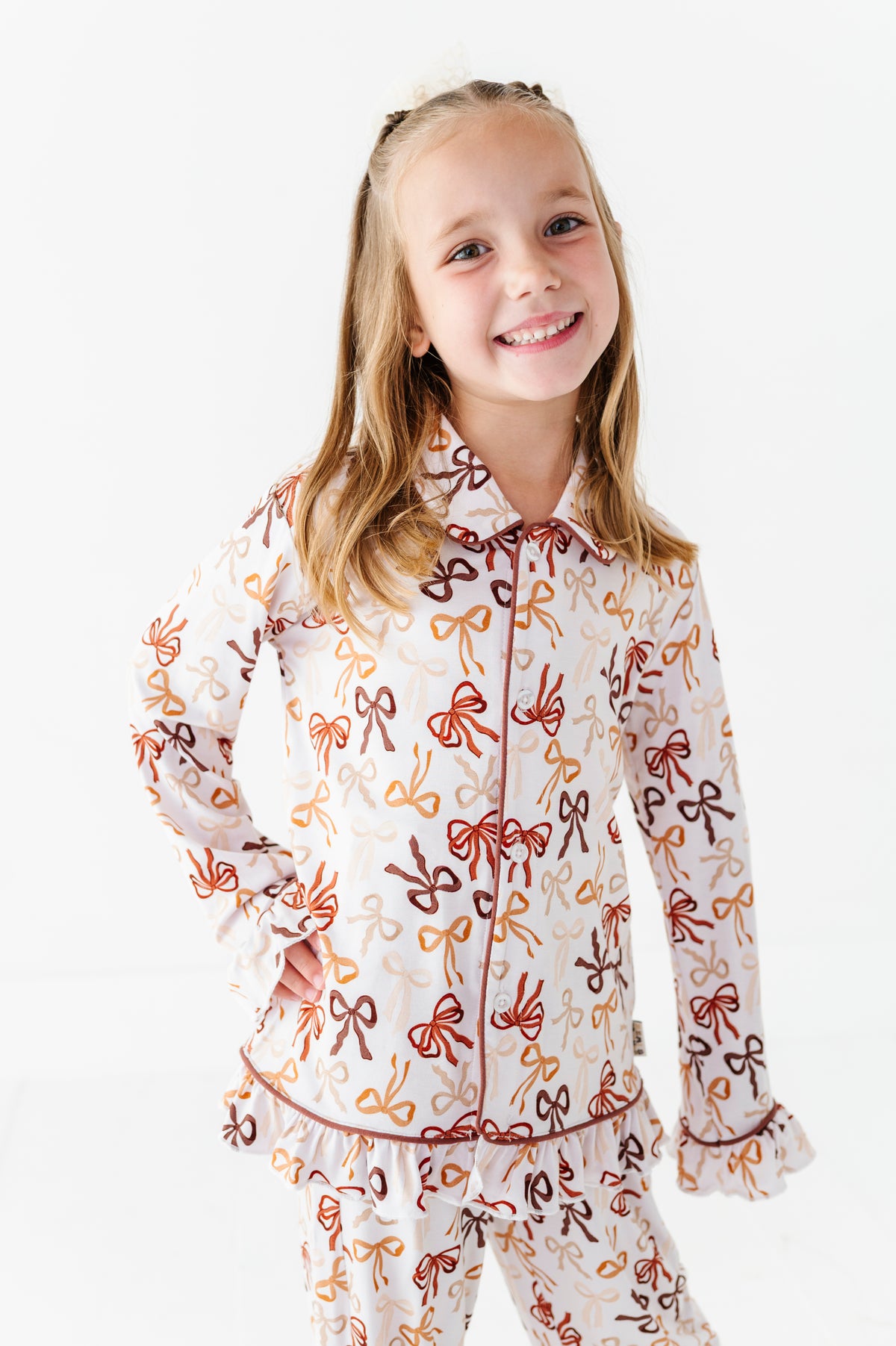 Autumn Ribbons Ruffle Button Up Set (EST SHIP TIME 3-4 WEEKS)