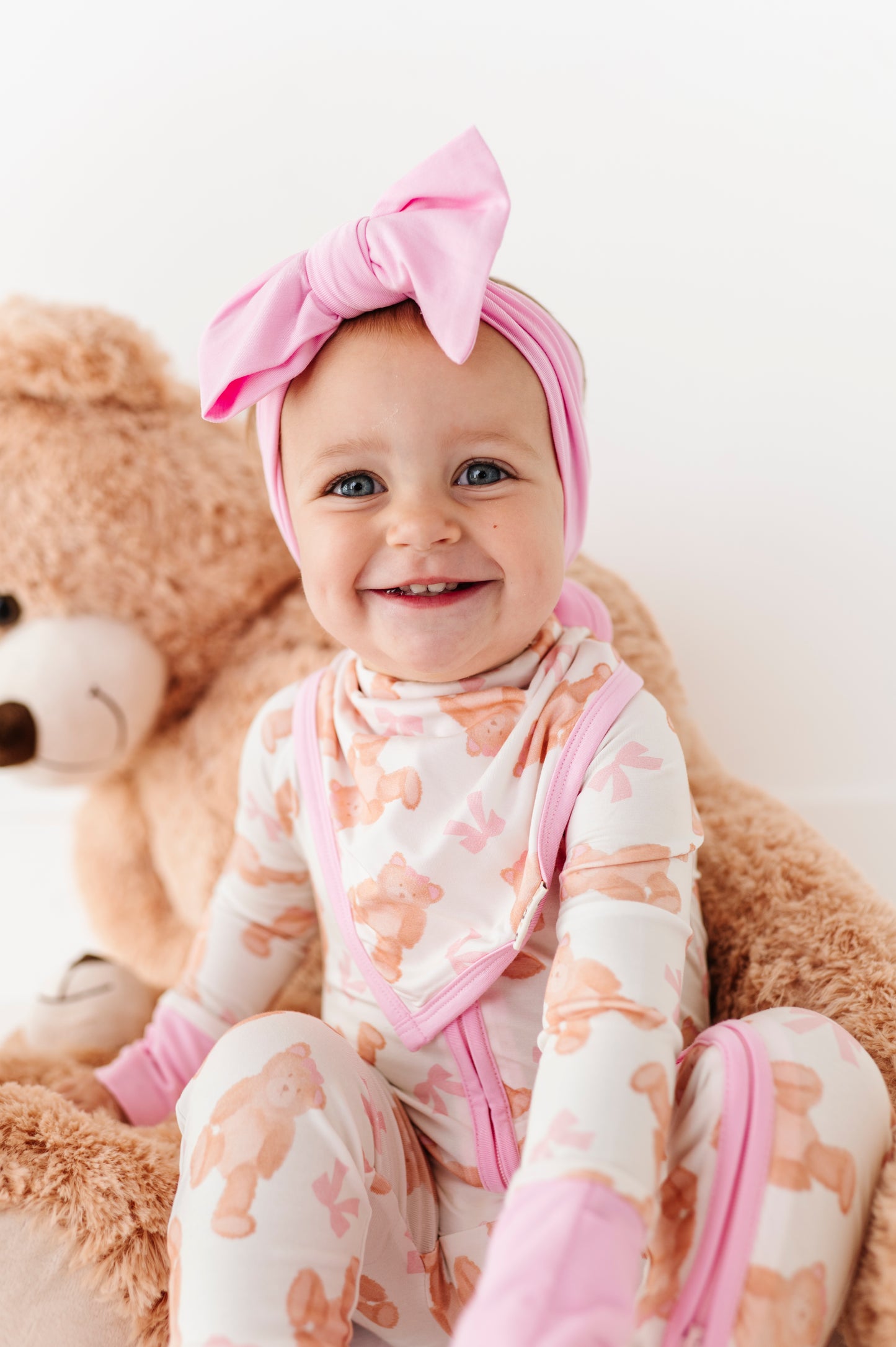 Baby Pink Teddy Zippy