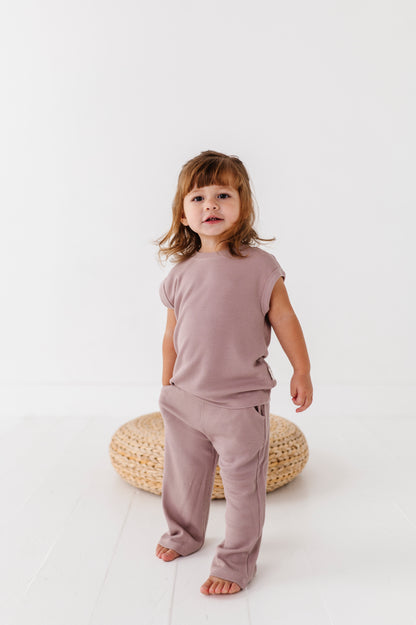 Solid Waffle Knit Set