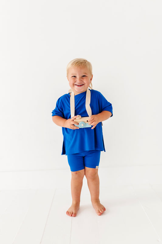 Cobalt Ribbed Biker Playset