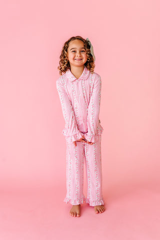 Blush Bouquet Ruffle Button Up Set