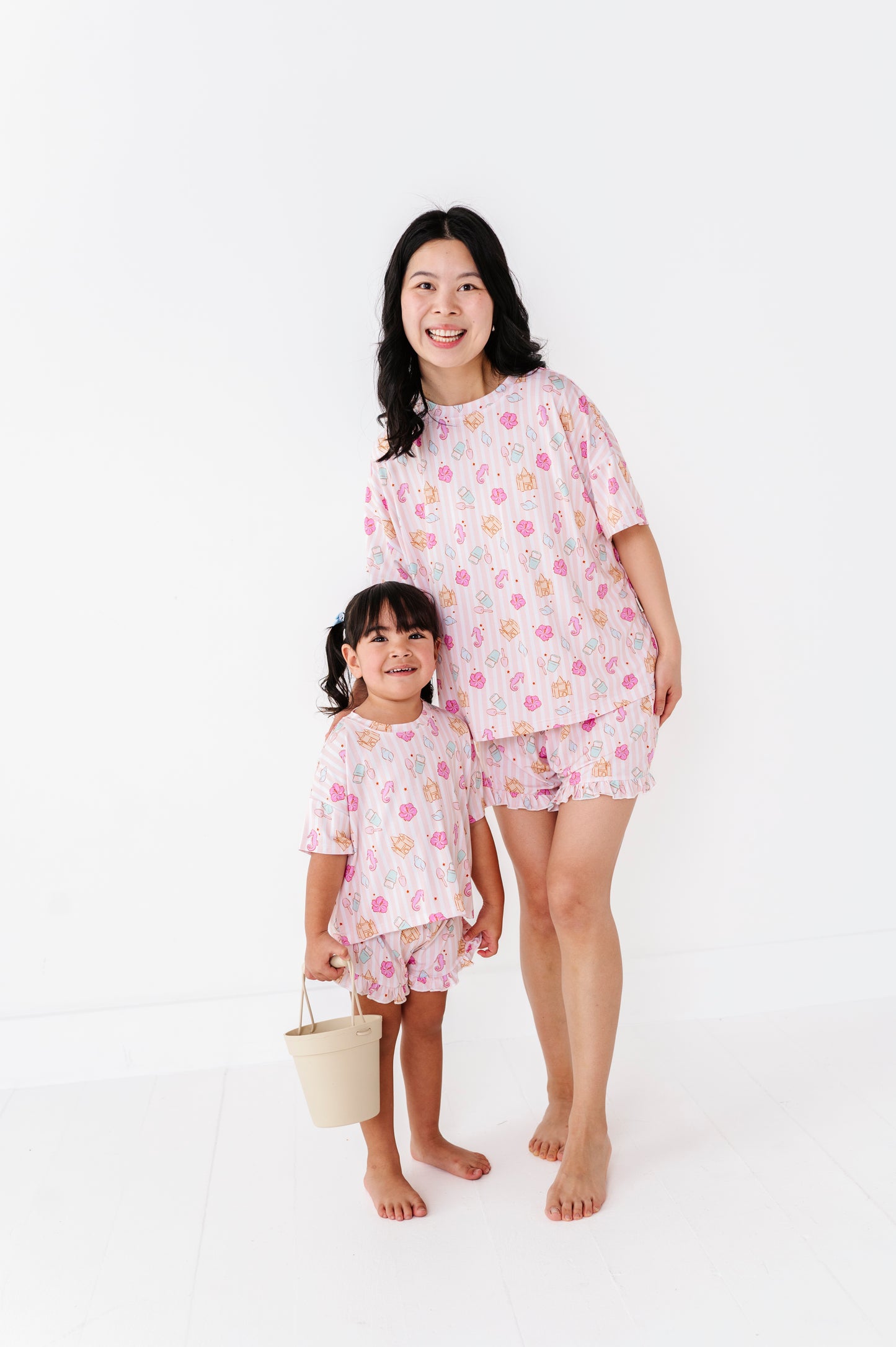 Hibiscus Harbor Adult Ruffle Short Set