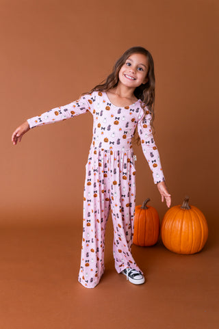 Midnight Meows Wide Leg Romper