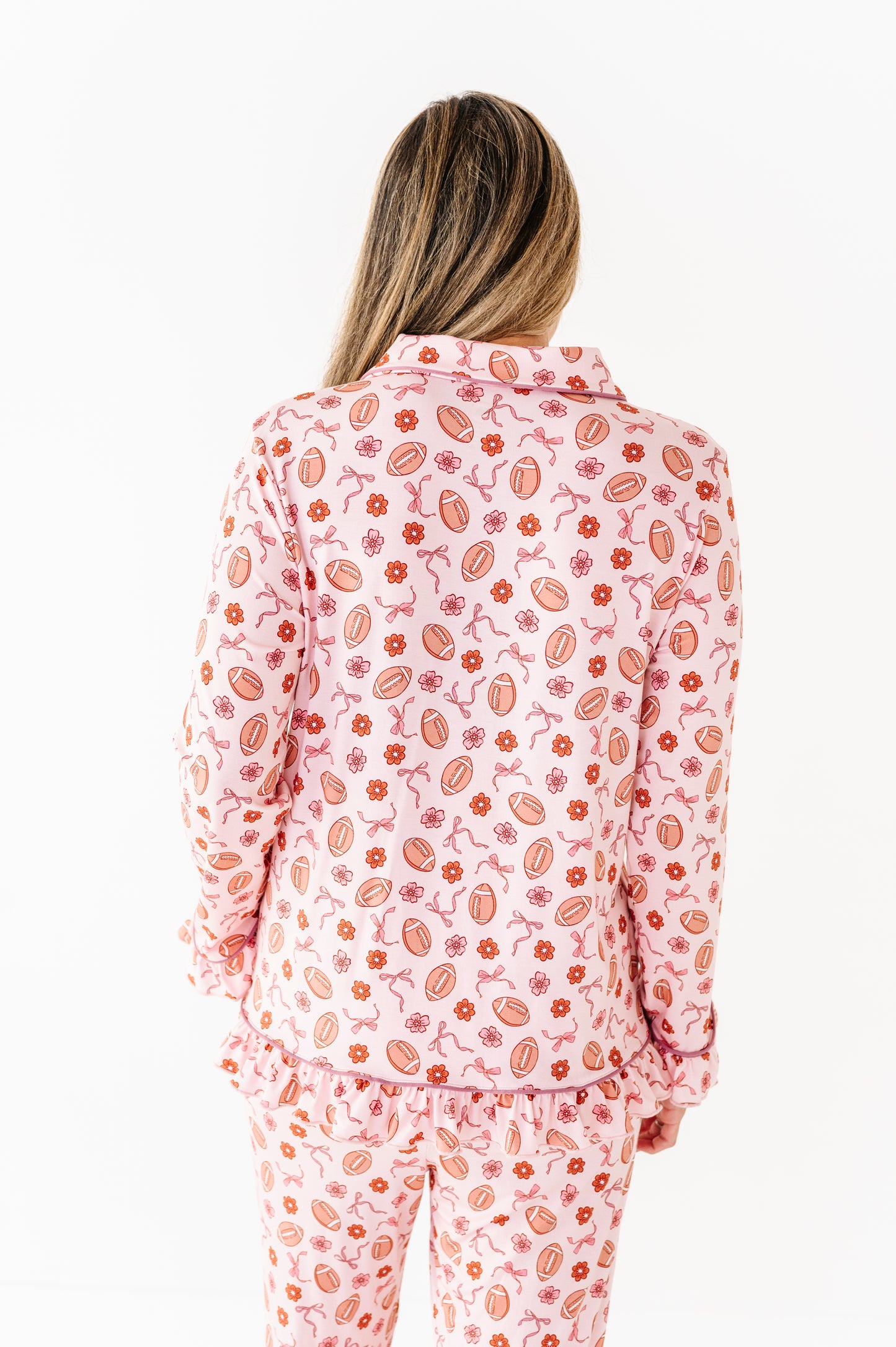 Friday Night Florals Ruffle Adult Button Up Set (EST SHIP TIME 3-4 WEEKS)
