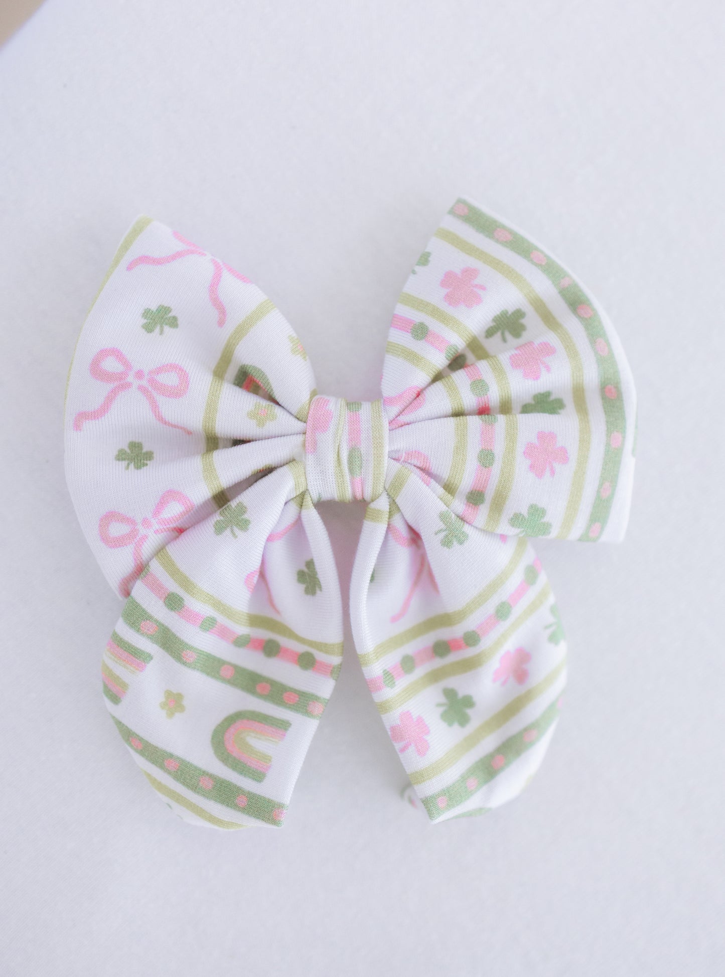 Lucky Stripes Mini Clip Bow