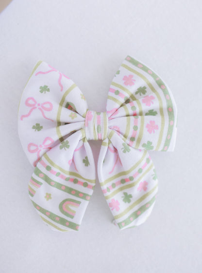 Lucky Stripes Mini Clip Bow