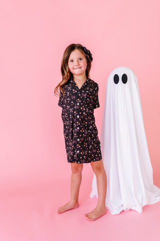 Moonlight Meadows Ribbed Button Up Gown (EST SHIP TIME 1-2 WEEKS)