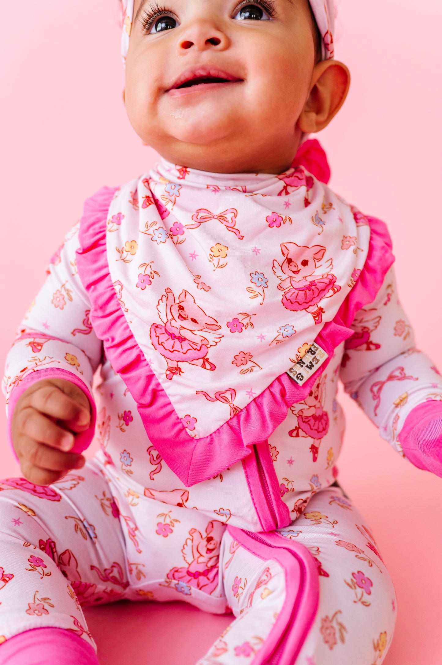When Pigs Fly Ruffle Bib