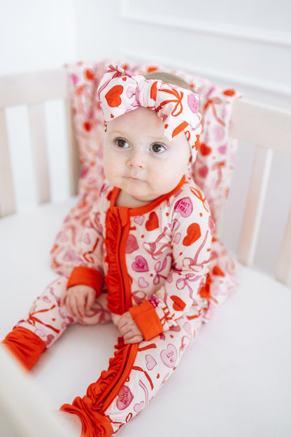 Sweetheart Ribbons Ruffle Zippy