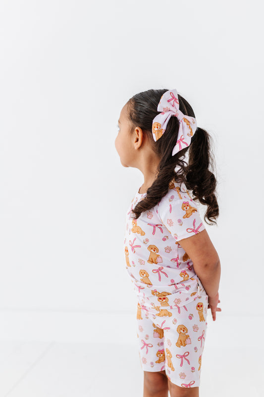 Golden Glam Mini Clip Bow