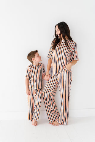Waverly Stripe  Adult Drawstring Pant Set (EST SHIP TIME 1-2 WEEKS)