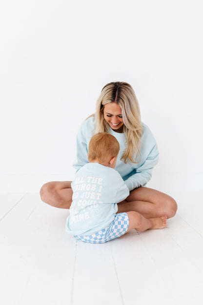 Bubs Blue Crewneck