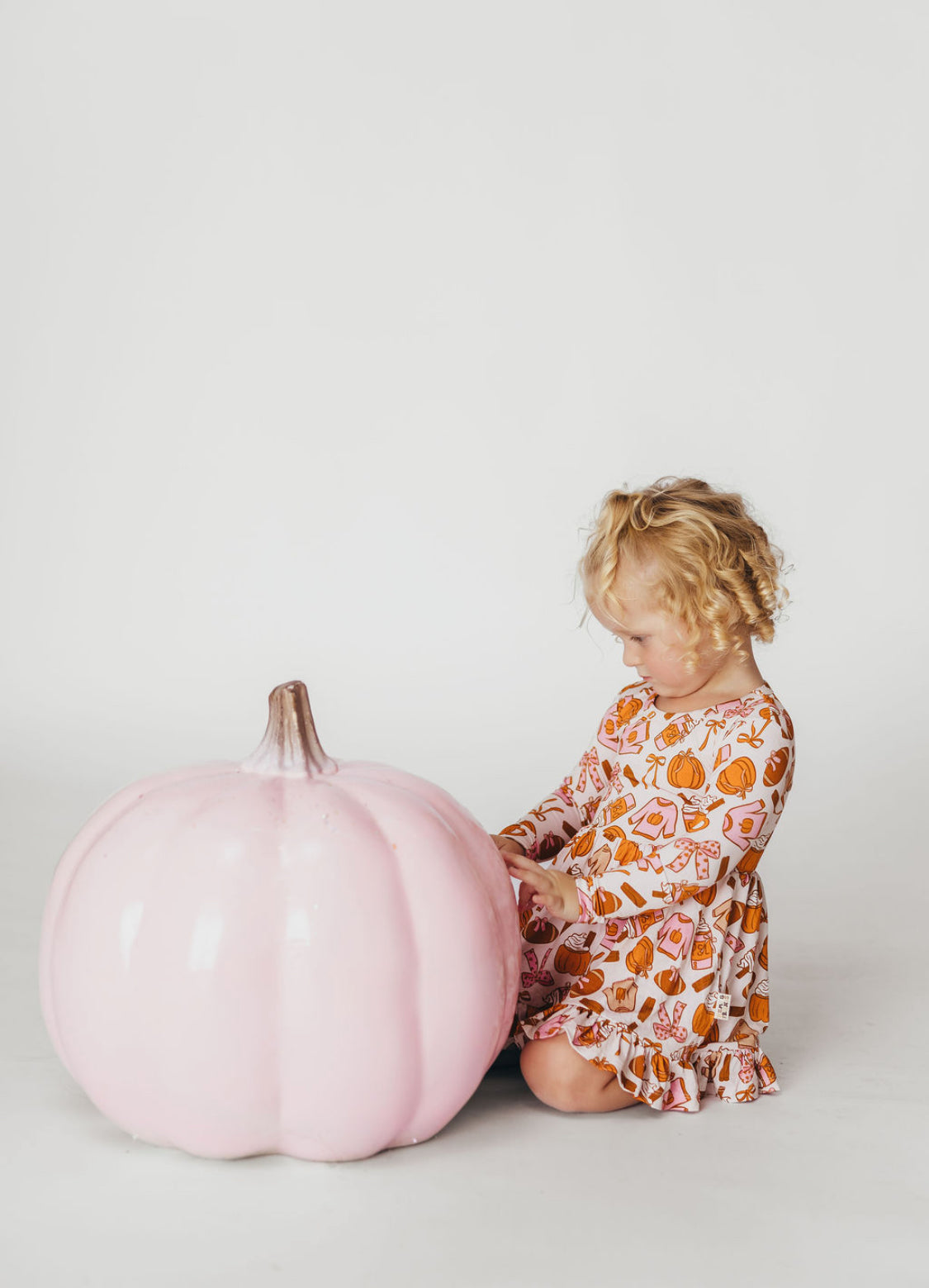 Pumpkin Spice Playbook Long Sleeve Ruffle Twirl