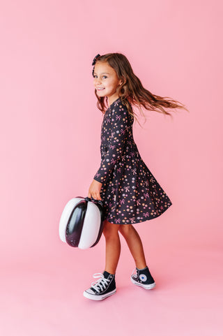Moonlight Meadows Ribbed Twirl Dress (EST SHIP TIME 1-2 WEEKS)
