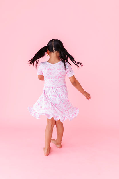 Unicorn Dreams Short Sleeve Ruffle Dress