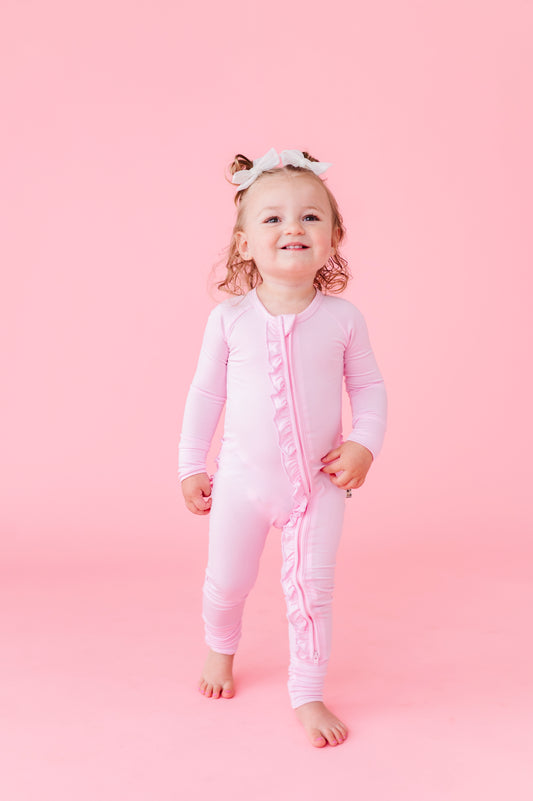 Baby Pink Ruffle Zippy