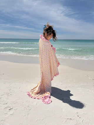 Buttercream Blossoms 60X60 Ruffle Blanket