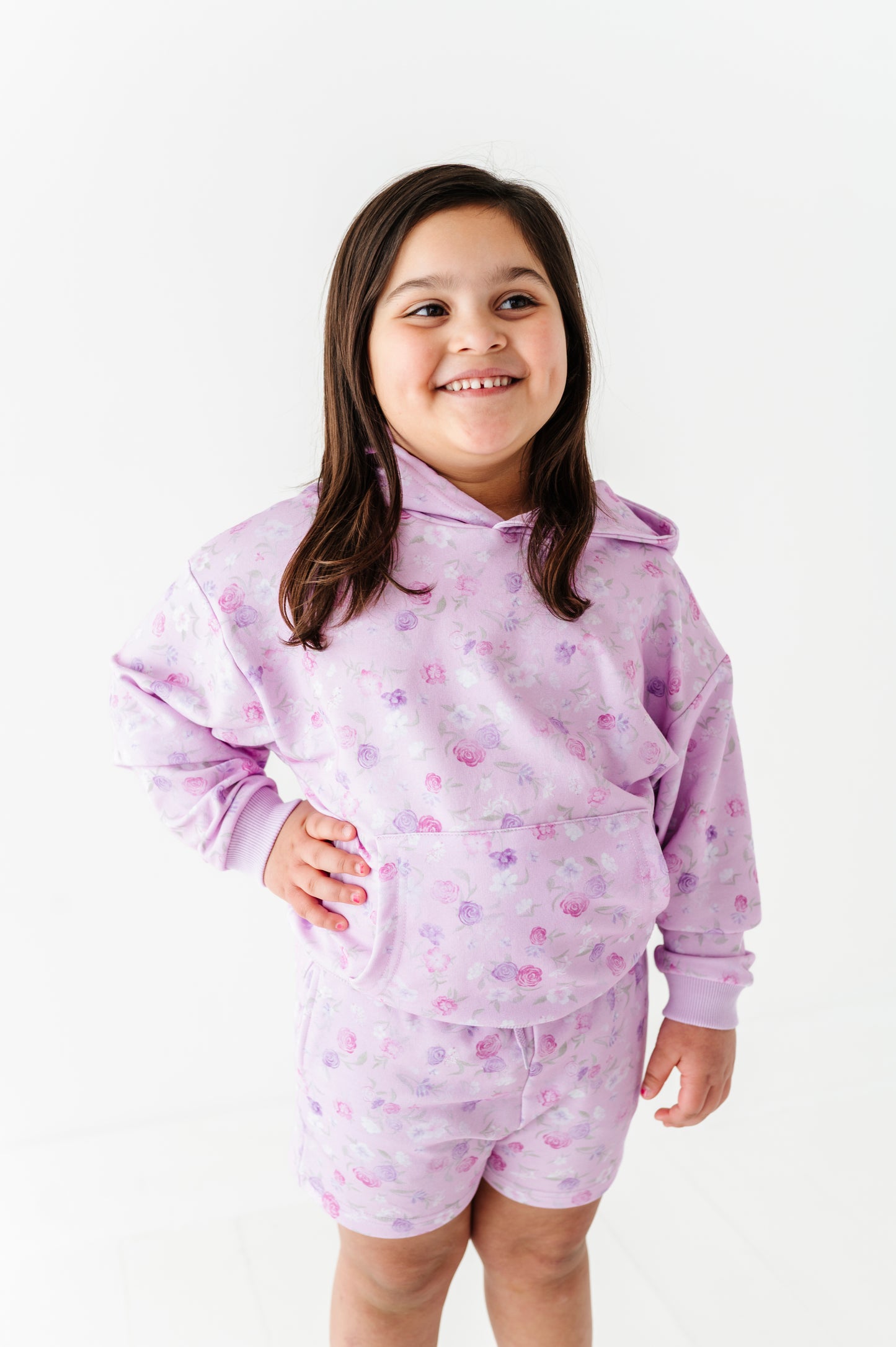 Lilac Petals Kids Hooded Sweatshirt