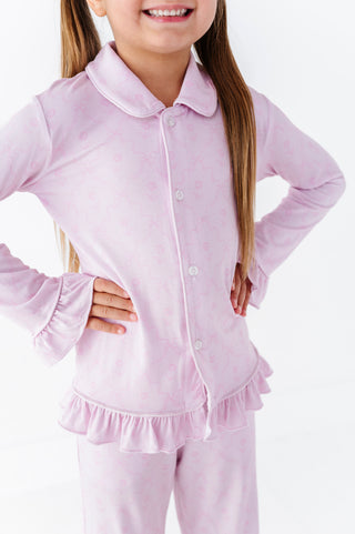 Rosewater Ruffle Button Up Set