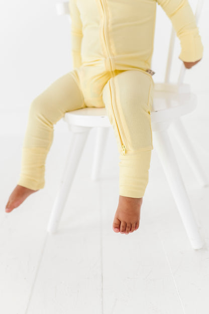 Lemon Drop Ribbed Zippy