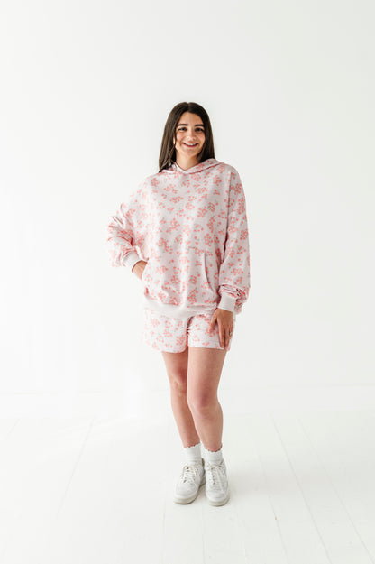 Rose Garden Stripe Adult Sweat Shorts