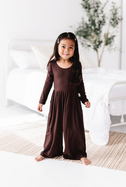 Espresso Neutrals Wide Leg Romper