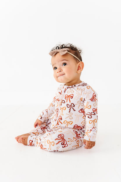 Autumn Ribbons Ruffle Zippy (EST SHIP TIME 3-4 WEEKS)