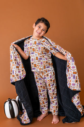 Stamped with Mischief Quilted Blanket (EST SHIP TIME 7-10 DAYS)