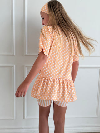 Orange Peplum Set