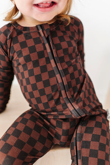 Java Check Ribbed Zippy