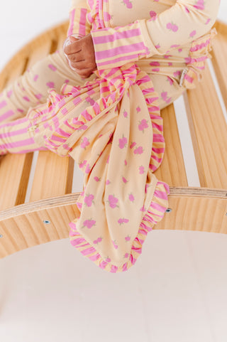 Buttercream Blossoms Ruffle Paci Lovey
