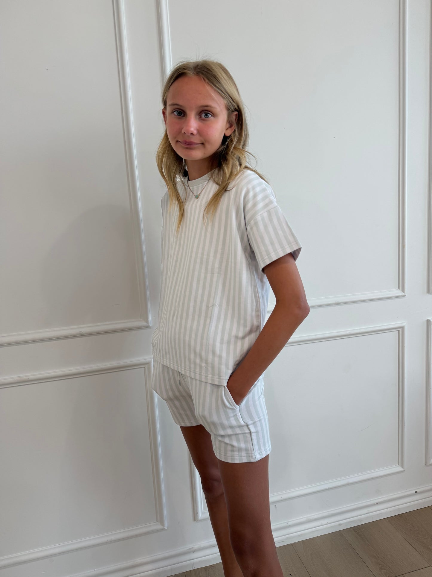 Blue Stripe Terry Set