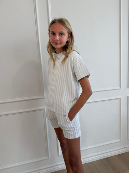 Blue Stripe Terry Set