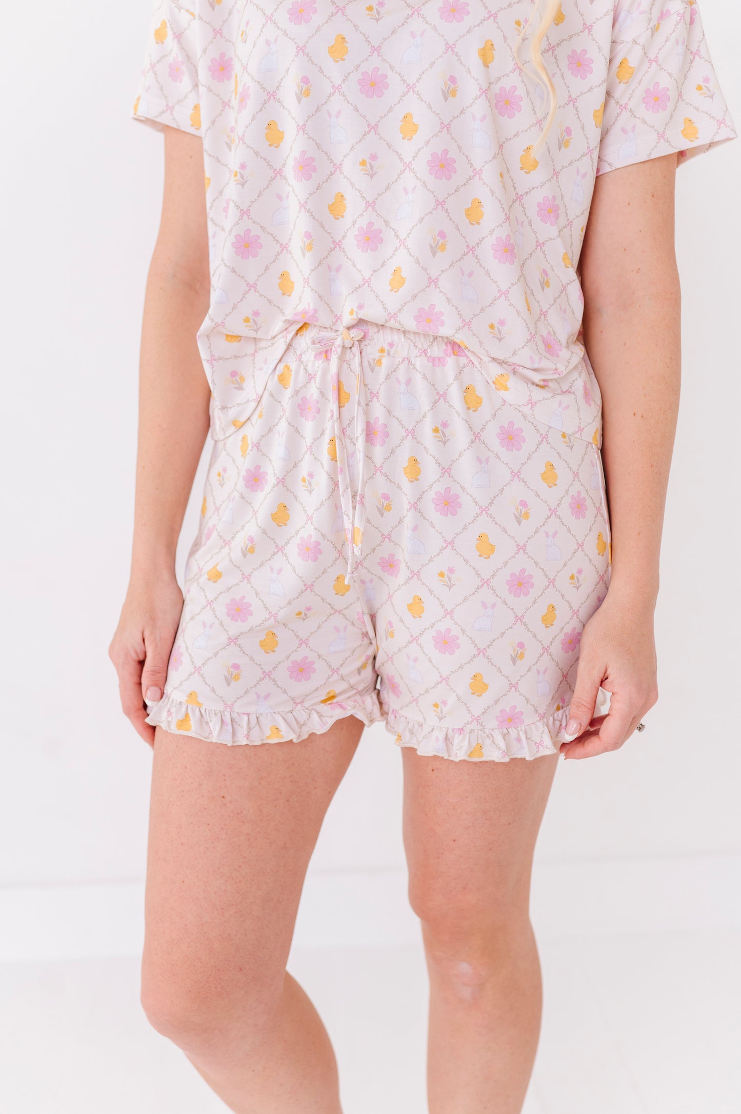 Heirloom Easter Adult Ruffle Short Set