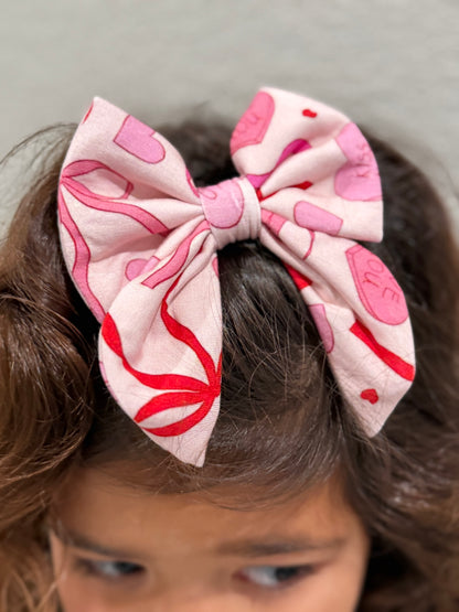 Sweetheart Ribbons Mini Clip Bow