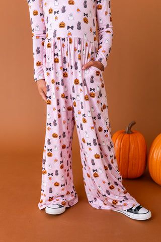 Midnight Meows Wide Leg Romper