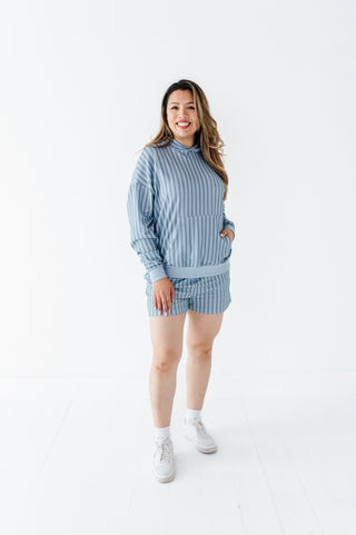 Harbor Stripe Adult Sweat Shorts