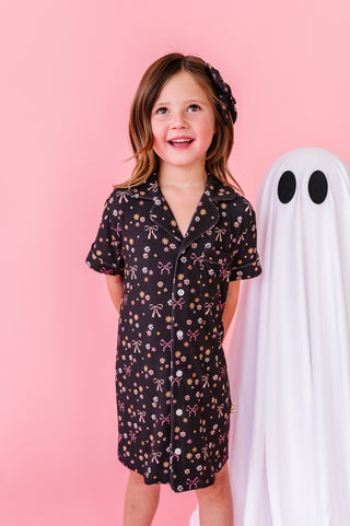 Moonlight Meadows Ribbed Button Up Gown (EST SHIP TIME 1-2 WEEKS)