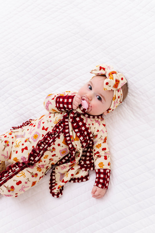 Howdy Honey Ruffle Paci Lovey