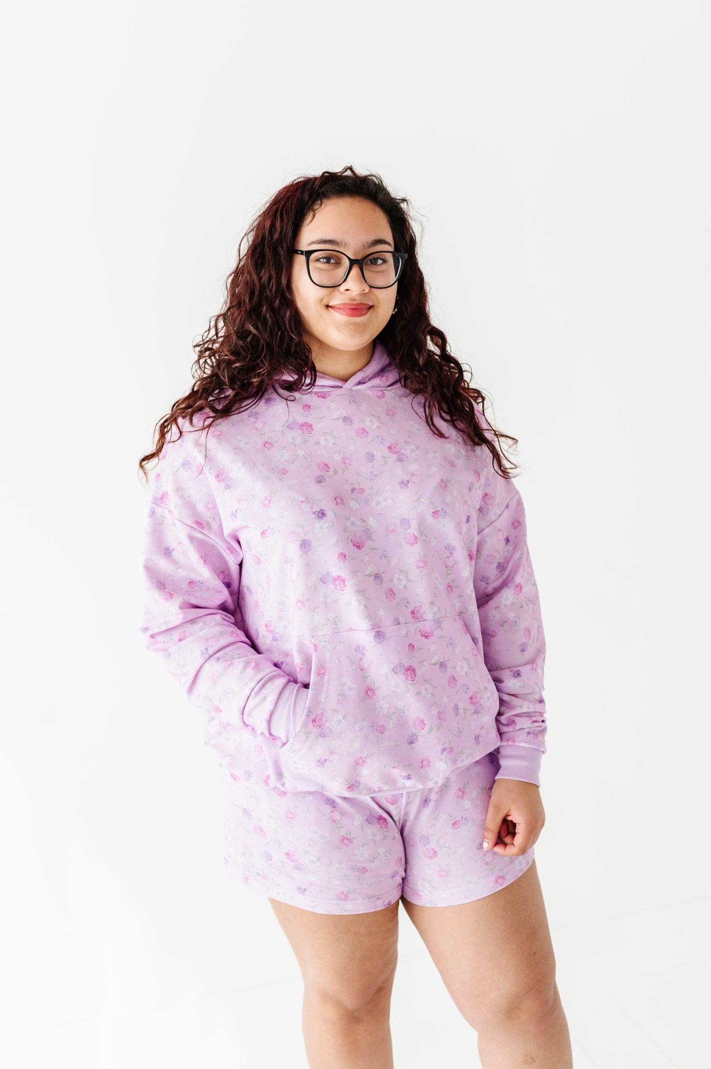 Lilac Petals Adult Hooded Sweatshirt