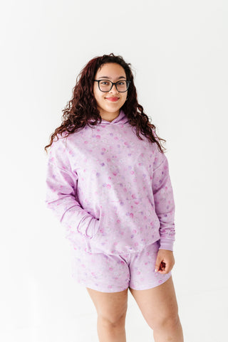 Lilac Petals Adult Hooded Sweatshirt