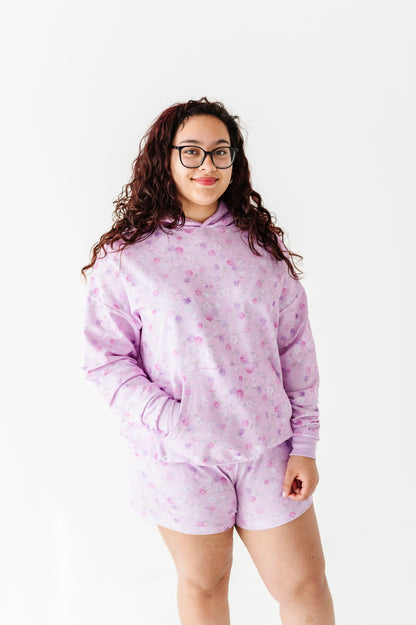 Lilac Petals Adult Hooded Sweatshirt