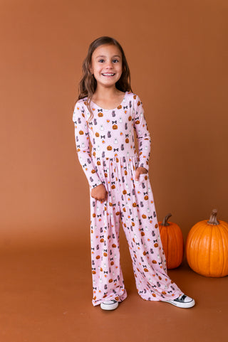 Midnight Meows Wide Leg Romper