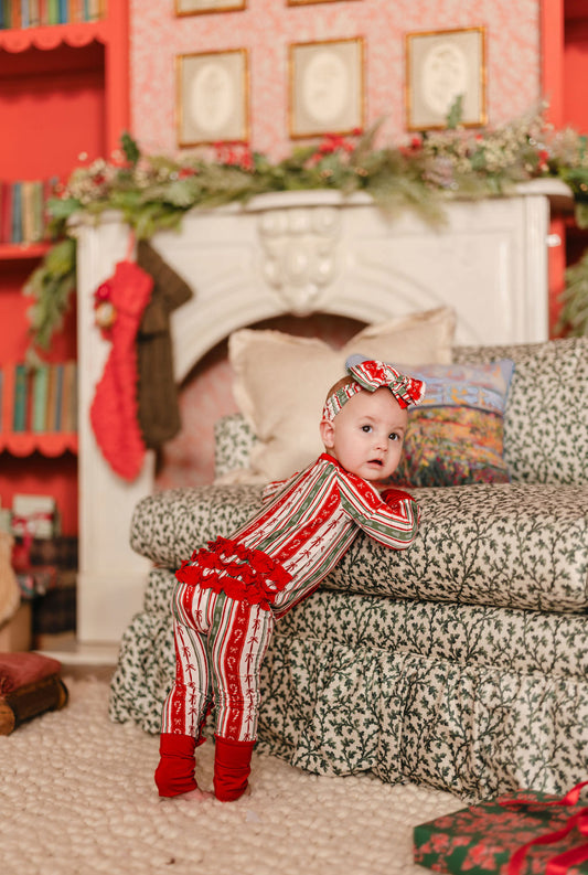 Lovers Candy Cane Lane Ruffle Zippy