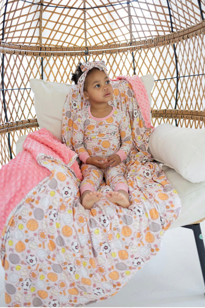 Game Winning Dreams Minky Dot Blanket