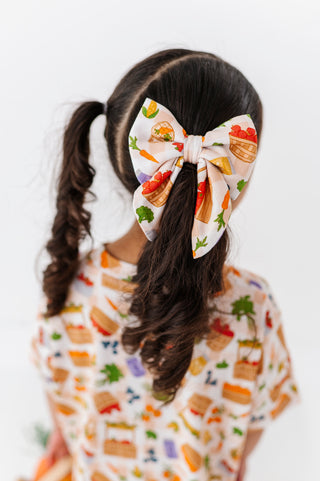 Farmers Market Mini Clip Bow