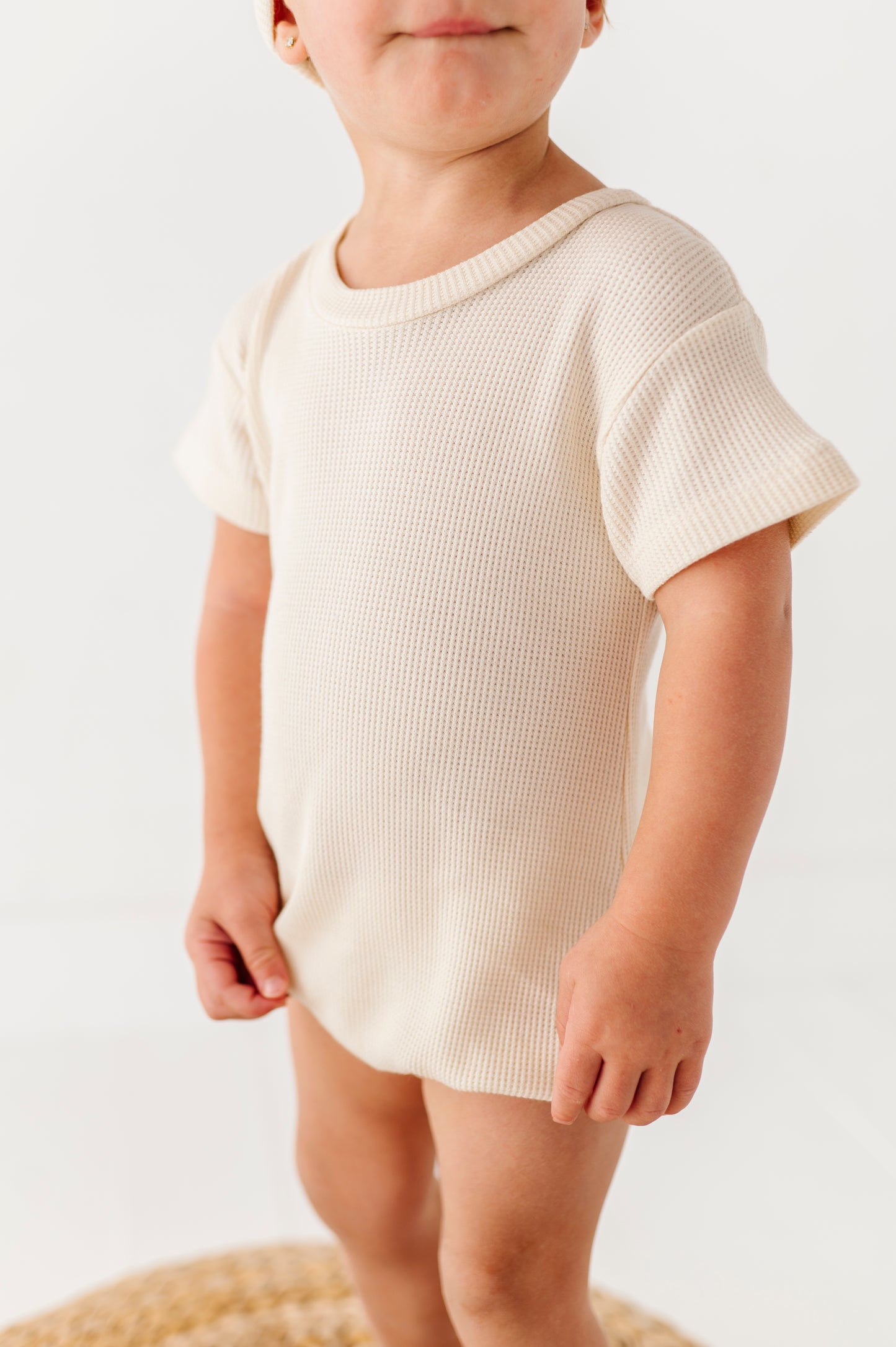 Solid Waffle Knit Bubble
